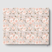 Rustic Wood en Romantische Rozen Shabby Chic Weddi Gastenboek (Achterkant)