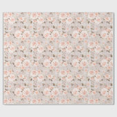 Rustic Wood en Rozen Romantic Shabby Chic Cadeaupapier (Vlak)