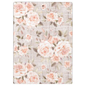 Rustic Wood en  Rozen Romantic Shabby Chic Klembord (Achterkant)