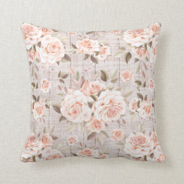 Rustic Wood en  Rozen Romantic Shabby Chic Kussen