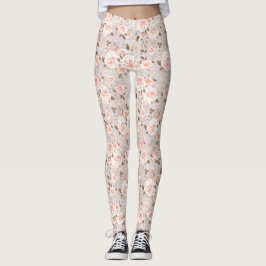 Rustic Wood en  Rozen Romantic Shabby Chic Leggings