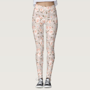 Rustic Wood en  Rozen Romantic Shabby Chic Leggings