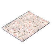Rustic Wood en Rozen Romantic Shabby Chic Notitieboek (Linkerzijde)