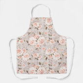 Rustic Wood en  Rozen Romantic Shabby Chic Schort (Voorkant)