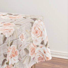 Rustic Wood en Rozen Romantic Shabby Chic Tafelkleed