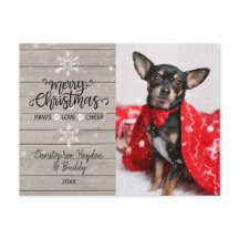 Rustic Wood en Snowflakes Kersthond Foto