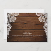 Rustic Wood en String Lights Wedding Save The Date (Achterkant)