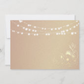 Rustic Wood en String Lights Wedding Save The Date (Achterkant)