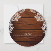 Rustic Wood en String Lights Wedding Save The Date (Achterkant)