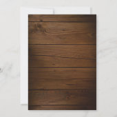 Rustic Wood en Succulent Wedding Invitation Kaart (Achterkant)