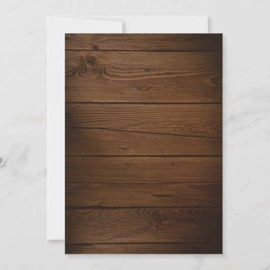 Rustic Wood en Succulent Wedding Invitation Kaart (Achterkant)