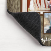 Rustic Wood en Waterverf Floral 4 Foto Muismat (Hoek)