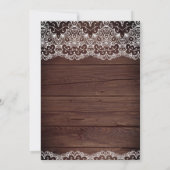 Rustic Wood en White Lace Islamic Muslim Wedding Kaart (Achterkant)