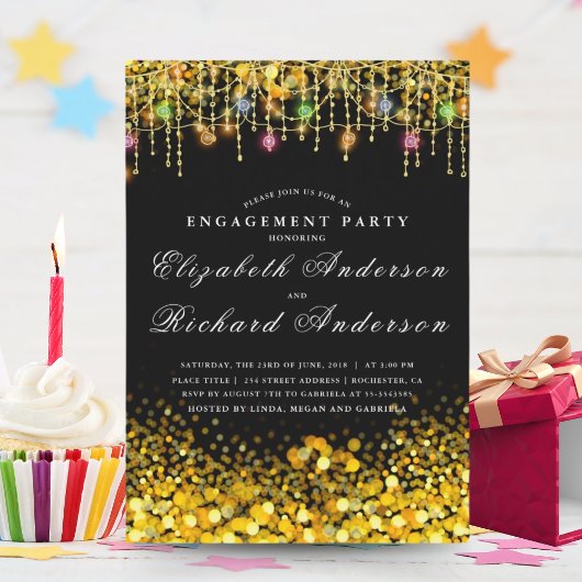 Rustic Wood Engagement Party Uitnodiging met Mason