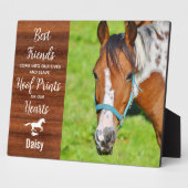 Rustic Wood Equestrian Keepomwille Horse Memorial Fotoplaat (Zijkant)