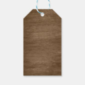 Rustic Wood Eucalyptus Greenery Geometric Wedding Cadeaulabel (Achterkant)