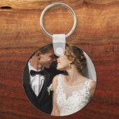 Rustic Wood & Eucalyptus Mr & Mrs Christmas Sleutelhanger (Achterkant)