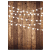 Rustic Wood Fairy Lichten Aangepast  Klembord (Achterkant)