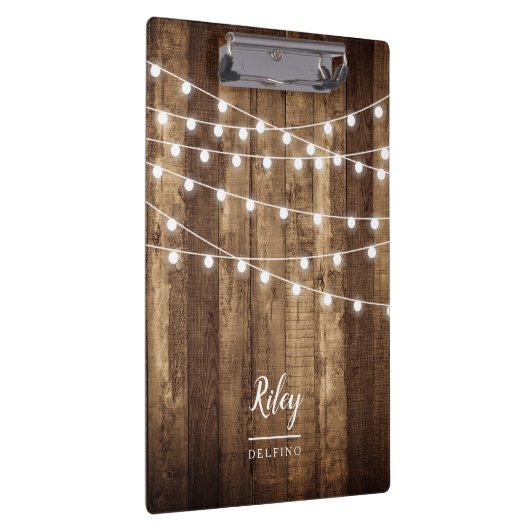 Rustic Wood Fairy Lichten Aangepast  Klembord (Rechts)