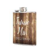 Rustic Wood & Fairy Lights Future Mrs Monogrammed Heupfles (Links)