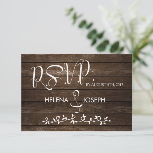 Rustic Wood Faith Reply Briefkaart (Staand voorkant)