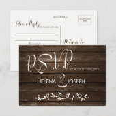 Rustic Wood Faith Reply Briefkaart (Voorkant / Achterkant)