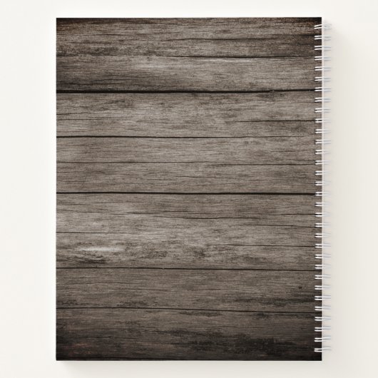 Rustic Wood Familie Favoriete Recipes Cookbook Notitieboek (Achterkant)