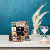 Rustic Wood familie is alles 12 foto collage Fotoplaat (Insitu)