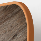 Rustic Wood Familienaam Monogram Pickleball Paddle (Links Detail)