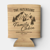 Rustic Wood Family Cabin Name Year Blikjeskoeler (Achterkant)