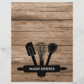 Rustic Wood Family Recipe Cookbook Divider (Voorkant)