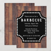 Rustic Wood Farmhouse Barbeque BBQ  Kaart (Voorkant / Achterkant)