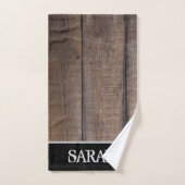 Rustic Wood Farmhouse Barn Distress Bad Handdoek (Handdoek)