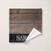Rustic Wood Farmhouse Barn Distress Bad Handdoek (Wasdoekje)