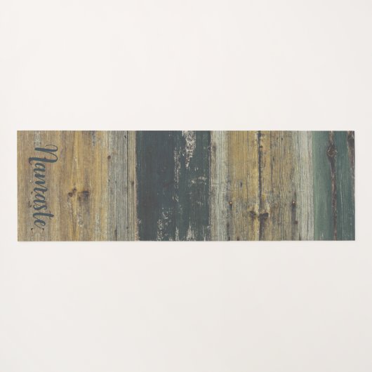 Rustic Wood Farmhouse Charm Yogamat (Achterkant (horizontaal))