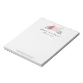 Rustic Wood Farmhouse Floral Roos Boutique Letter Notitieblok (Linkerzijde)