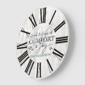 Rustic Wood Farmhouse Greeting Family Name Grote Klok (Hoek)