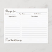 Rustic Wood Farmhouse Kitchen Family Recipe Card (Voorkant)