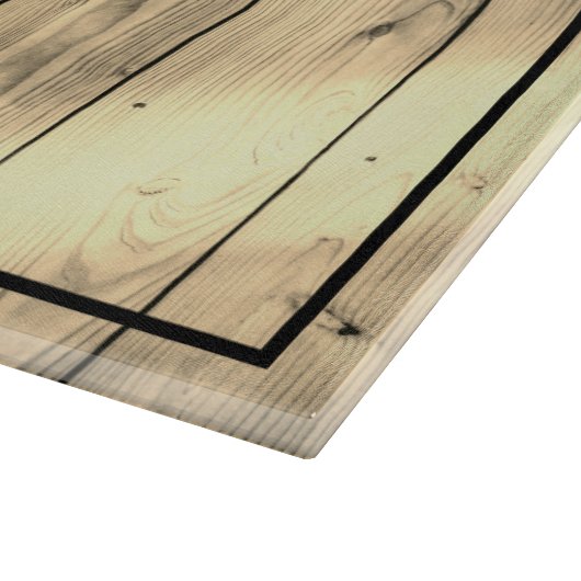 Rustic Wood Farmhouse Monogram Snijplank (Hoek)