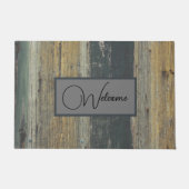 "Rustic Wood Farmhouse Personalized Deurmat (Voorkant)