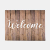 Rustic Wood Farmhouse Welkom Deurmat (Voorkant)