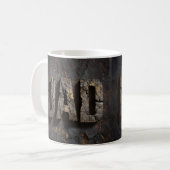 Rustic Wood Fathers Day Dad Coffee Mug Koffiemok (Voorkant links)