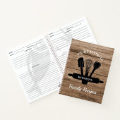 Rustic Wood Favoriete Familie Recipes Cookbook Notitieboek (Binnen)