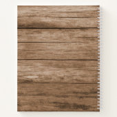 Rustic Wood Favoriete Familie Recipes Cookbook Notitieboek (Achterkant)