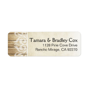 Rustic Wood Filigree   blonde wit Etiket