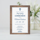 Rustic Wood First Community Religious event Kaart (Staand voorkant)