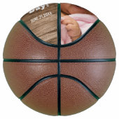 Rustic Wood First Vaderdag Persoonlijke foto Basketbal (Rechts)