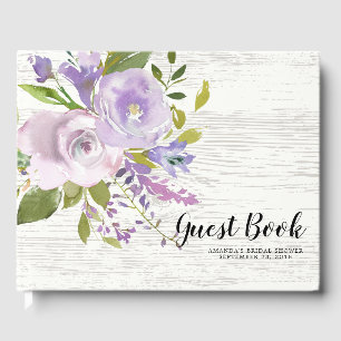 Rustic Wood Floral Baby Vrijgezellenfeest gastenbo Gastenboek