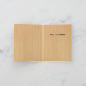 Rustic Wood Floral Butterfly Wedding Bedankt Kaart (Binnen)