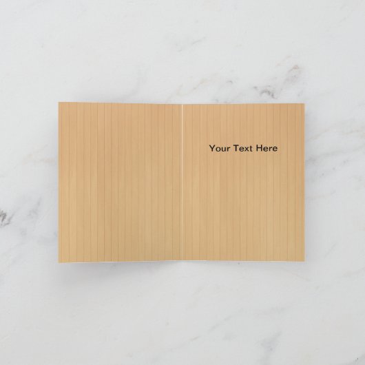 Rustic Wood Floral Butterfly Wedding Bedankt Kaart (Binnen)